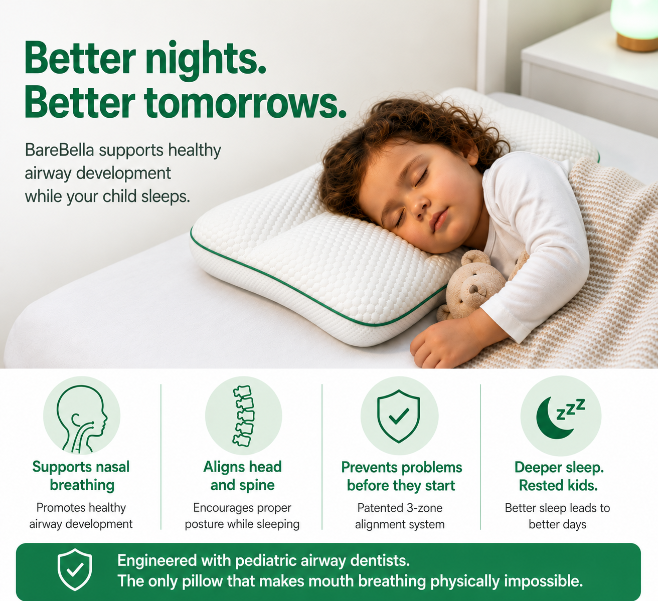 BareBella Posture Kids Pillow
